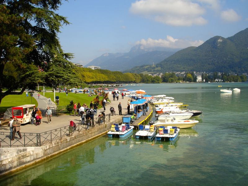 Lake Annecy in Haute Savoy, France Lake Geneva Switzerland