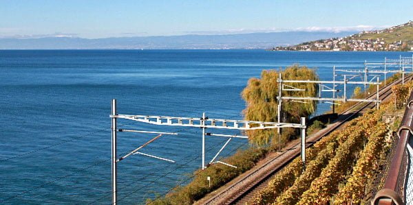 Railway Line next to Lake Geneva