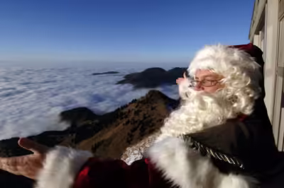 Santa Clause on Rochers-de-Naye near Montreux