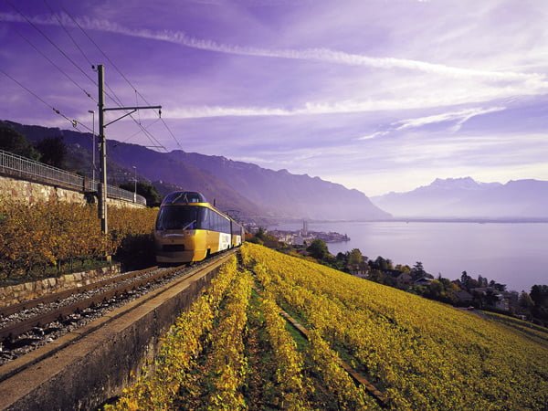 Golden Pass Train from Montreux on Lake Geneva, Switzerland