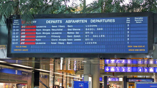 Trains Departure Times from Geneva Airport