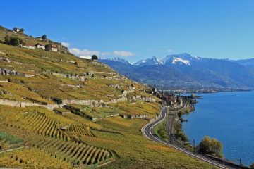 Lakeside Road from Lausanne to Vevey & Montreux