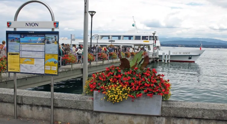 CGN Lake Geneva Cruise Boat at Nyon