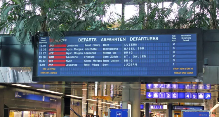 Trains Departure Times, Geneva Airport