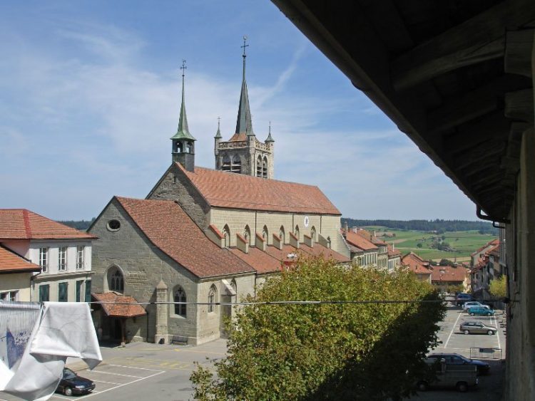 Gothic Church in Romont, Switzerland