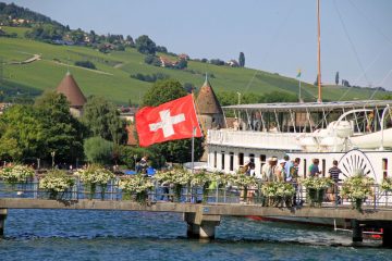 CGN Pleasure Boat Cruising on Lake Geneva