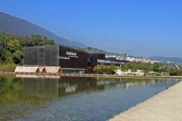 The modern Laténium Museum in Hauterive in Neuchâtel.
