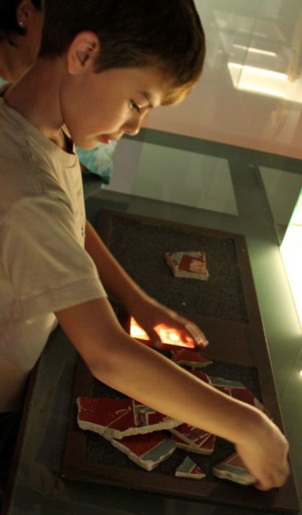 Building a Roman Mosaic in the Latenium in Neuchatel