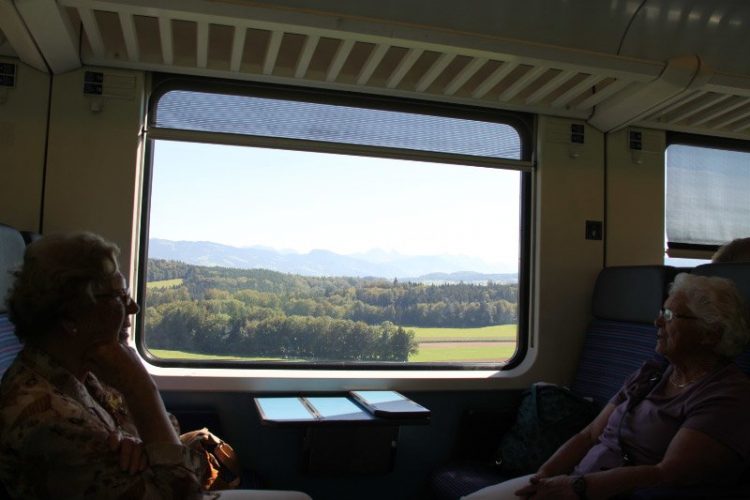 Train Ride to Fribourg in Switzerland