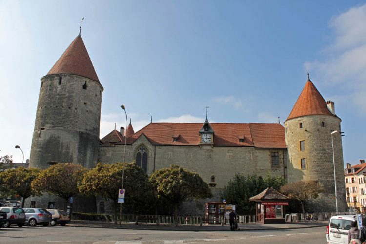 Château d’Yverdon Castle on Lake Neuchâtel