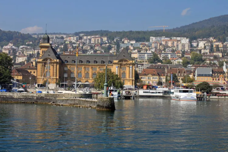 Neuchatel Harbor in Switzerland