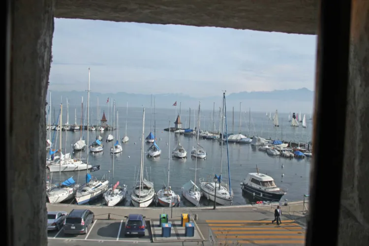 Yacht Harbor Viewed from Château de Morges Castle
