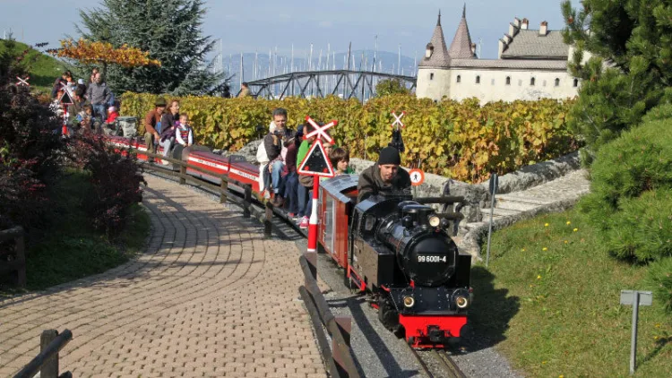 Miniature Steam Train in the Swiss Vapeur Parc
