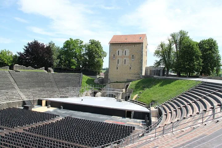 Roman Museum and Amphitheater in Avenches in Switzerland