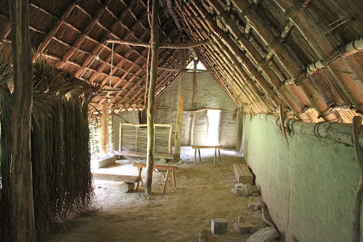Interior of a Pile Dwelling in Village Lacustre in Gletterens