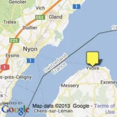 Google Map Yvoire - a popular destination for Lake Geneva boats and day trippers