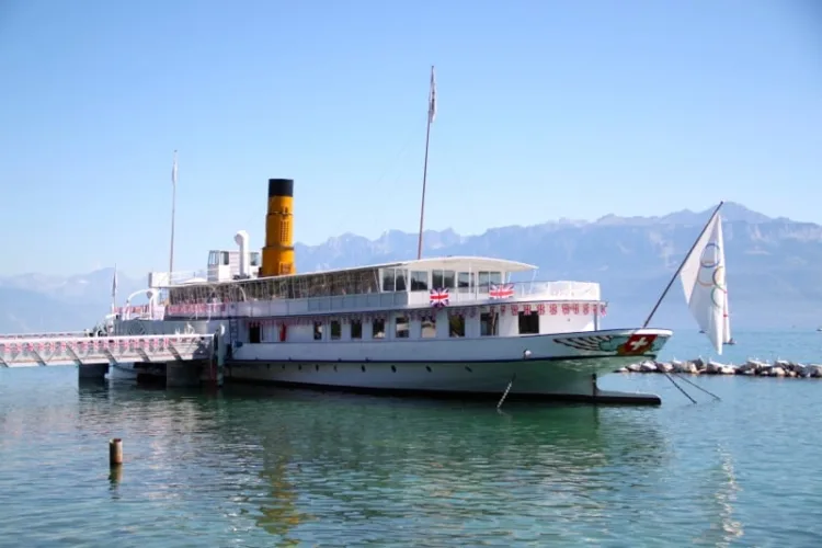 Helvétie Olympic Museum Boat in Lausanne