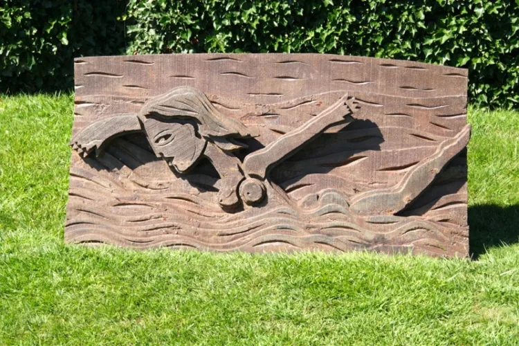 A Swimmer in the Olympic Park in Lausanne