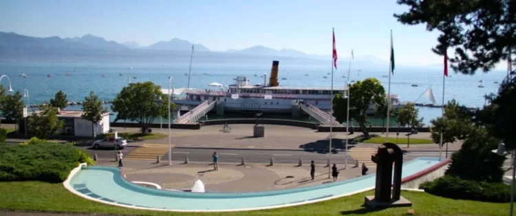 View from the Olympic Museum Park in Lausanne