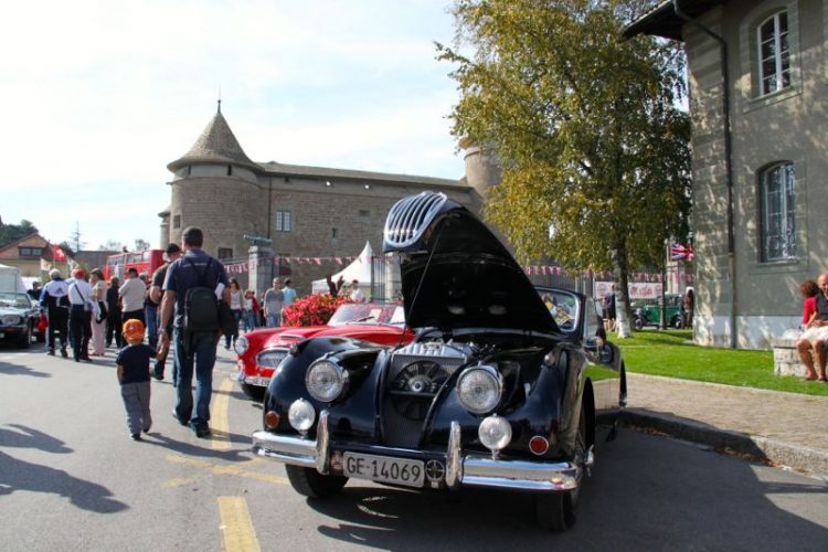Black Jaguar at the British Classic Cars Meeting in Morges