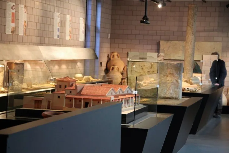 Displays in the Roman Museum in Lausanne