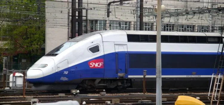 TGV Lyria Train in Lausanne, Switzerland