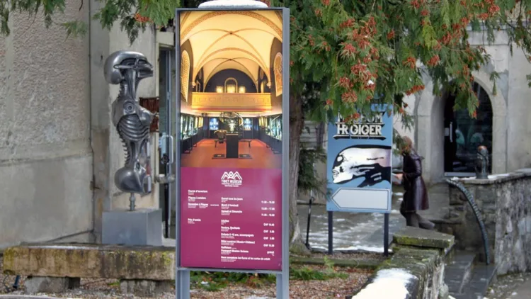 Tibet & HR GIger Museums exteriors in Gruyères