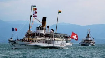 SS Montreux paddle steamer on Lake Geneva