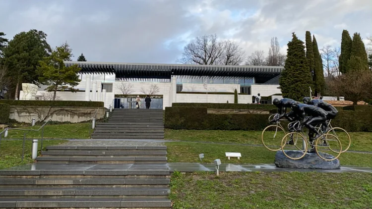 Cyclists Statue outside the Olympic Museum