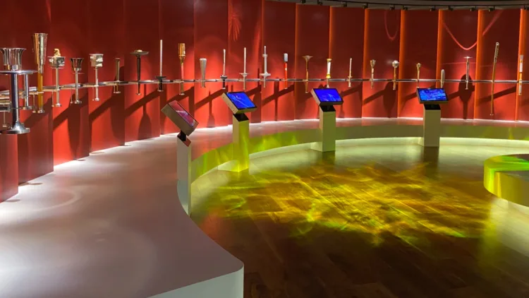 Olympic Torches in the Olympic Museum in Lausanne