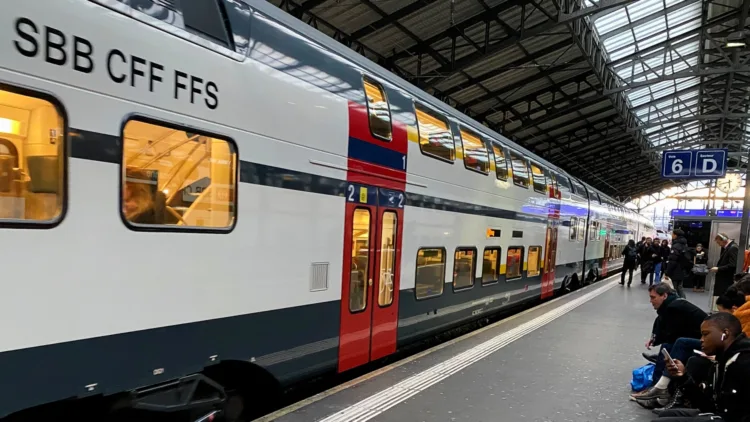 SBB Regional Express Double-Decker Train in Lausanne
