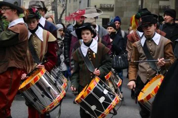 Boy Drummers Escalade Festival in Geneva, Switzerland