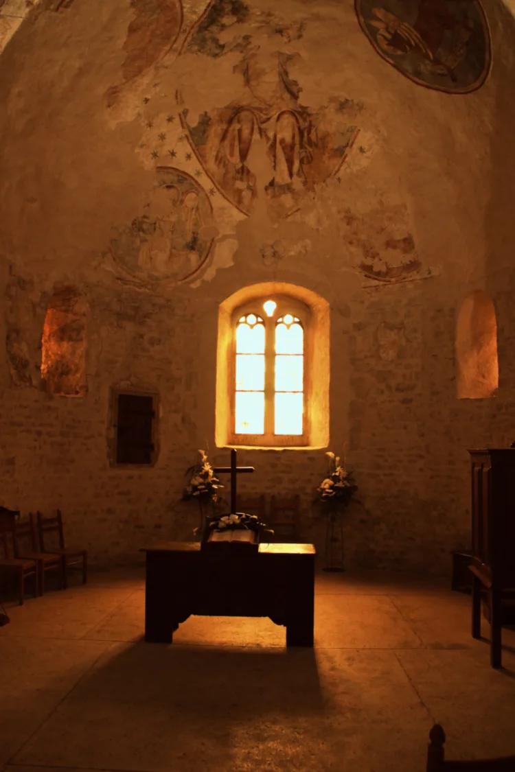 Romanesque St Sulpice Church Interior