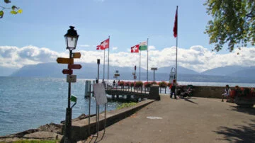 St Prex Lake Geneva Boat Landing