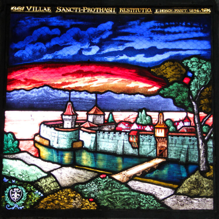 Stained Glass in St Prothais in St Prex