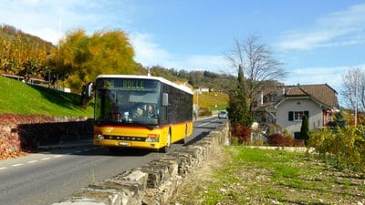 The Postal Bus is a good transportation option to the vineyards of La Côte