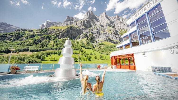 Leukerbad Therme Adventure Pool Summer