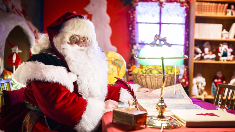 Each December, children and families may visit Father Christmas by cogwheel mountain train at Santa’s Swiss house on Rochers-de-Naye, an Alpine peak towering over Montreux and Lake Geneva (Lac Léman).