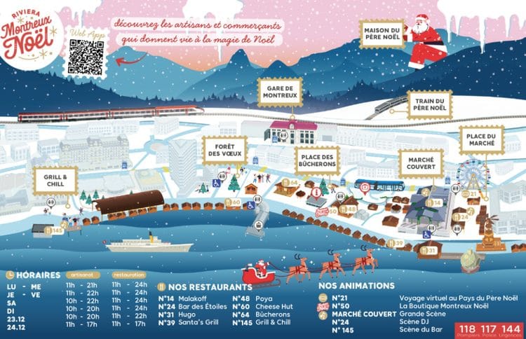 Montreux Noël Christmas Market Map