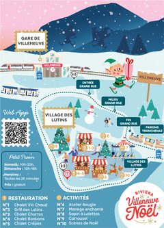 Map of the Elves Village in Villeneuve open during the Riviera Noel Christmas market period