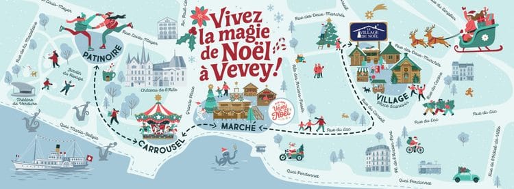 Vevey Noël Christmas Market Locations Map
