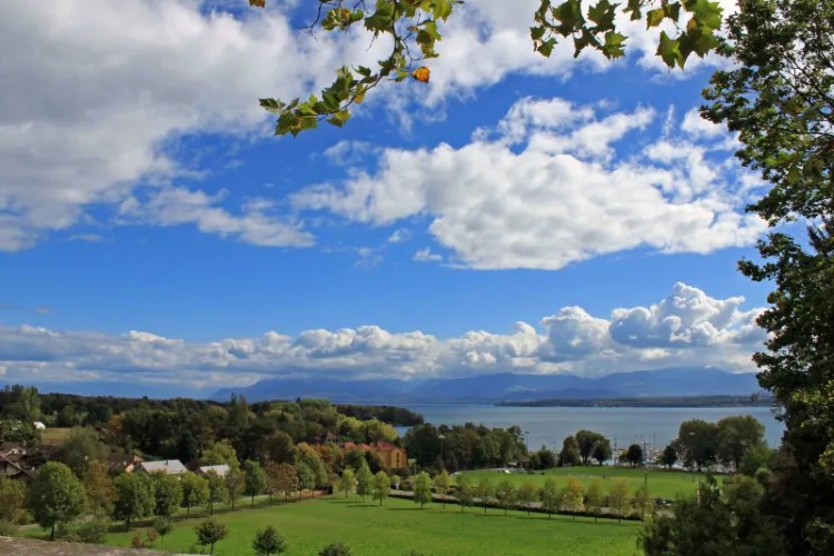 View of Lake Geneva from Chateau de Prangins